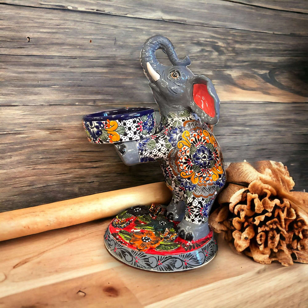 Talavera Elephant Planter | Hand - Painted Ceramic Art Talavera Planter La Vie Bien Talavera Elephant Planter | Hand - Painted Ceramic Art