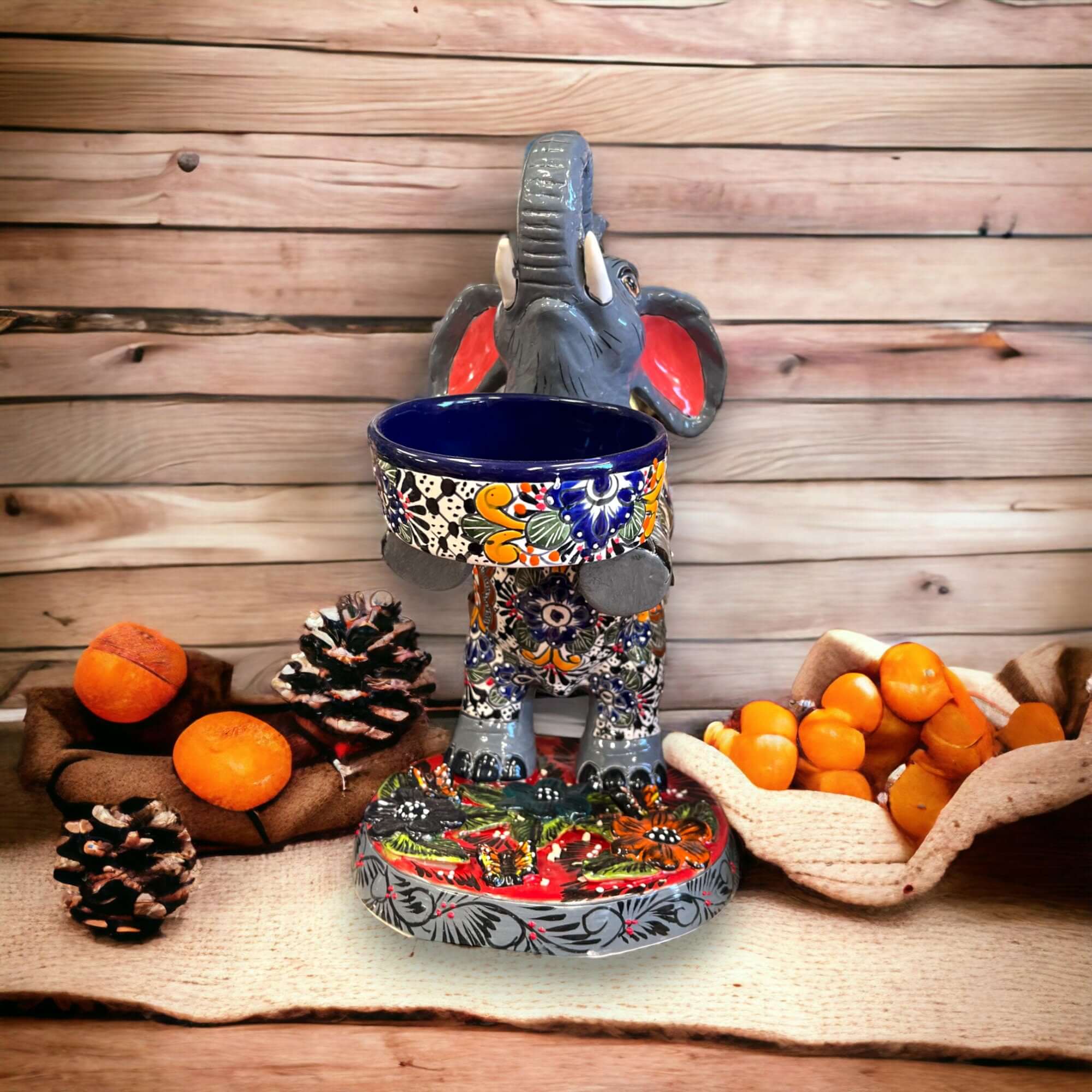 Talavera Elephant Planter | Hand-Painted Ceramic Art Talavera Planter La Vie Bien Talavera Elephant Planter | Hand-Painted Ceramic Art