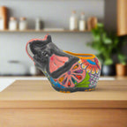 Talavera Elephant Planter | Hand-Painted Gray Ceramic Pot Talavera Planter La Vie Bien Talavera Elephant Planter | Hand-Painted Gray Ceramic Pot