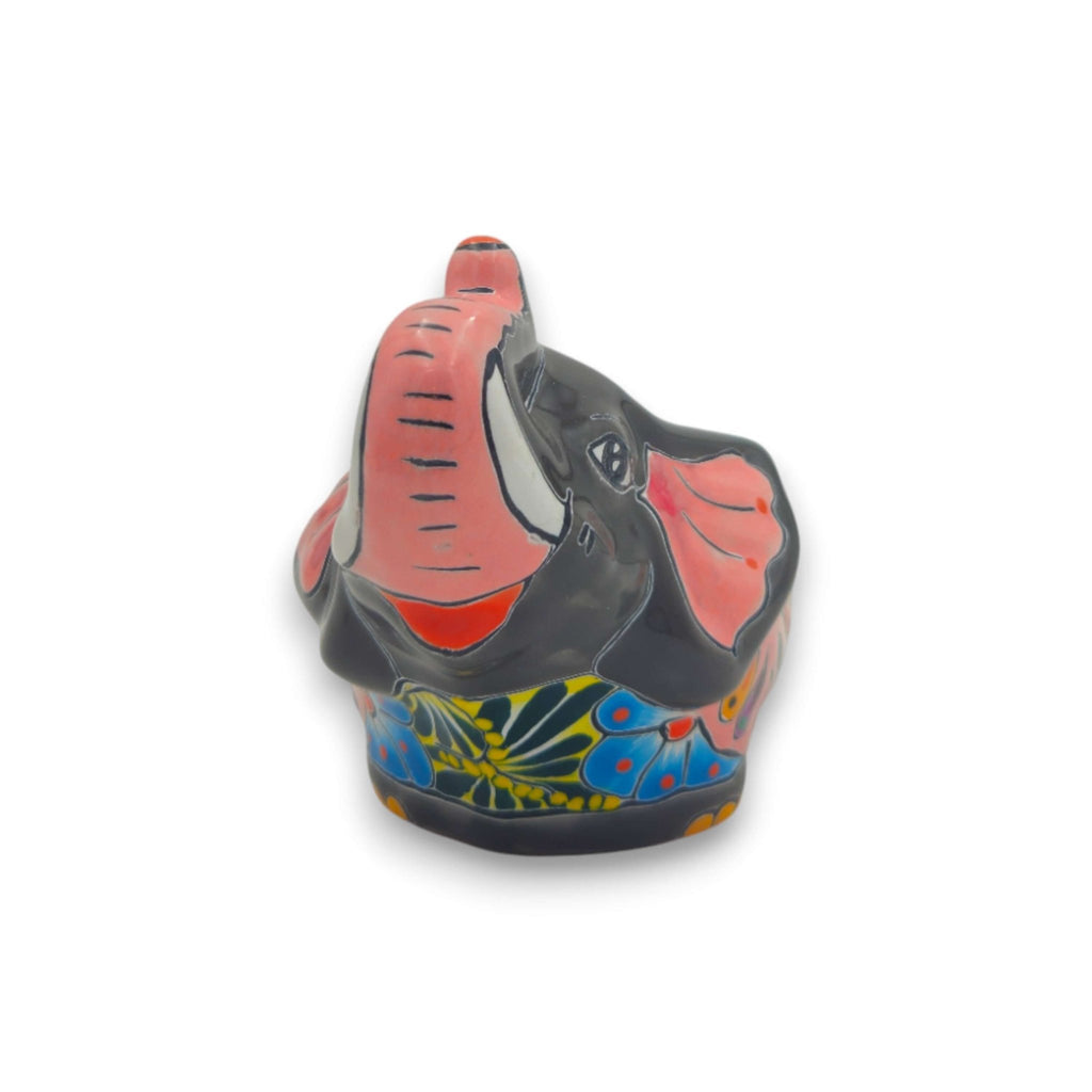 Talavera Elephant Planter | Hand-Painted Gray Ceramic Pot Talavera Planter La Vie Bien Talavera Elephant Planter | Hand-Painted Gray Ceramic Pot