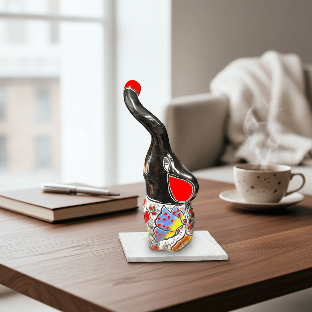 Talavera Elephant Statue | Colorful Hand - Painted Art Talavera Statue La Vie Bien Talavera Elephant Statue | Colorful Hand - Painted Art