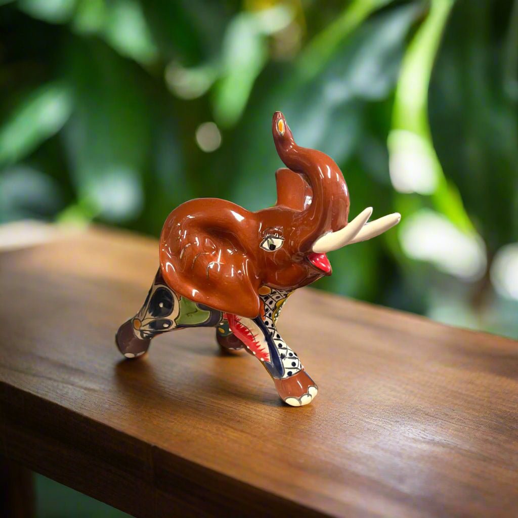 Talavera Elephant Statue | Handmade Mexican Ceramic Decor Talavera Statue La Vie Bien Talavera Elephant Statue | Handmade Mexican Ceramic Decor