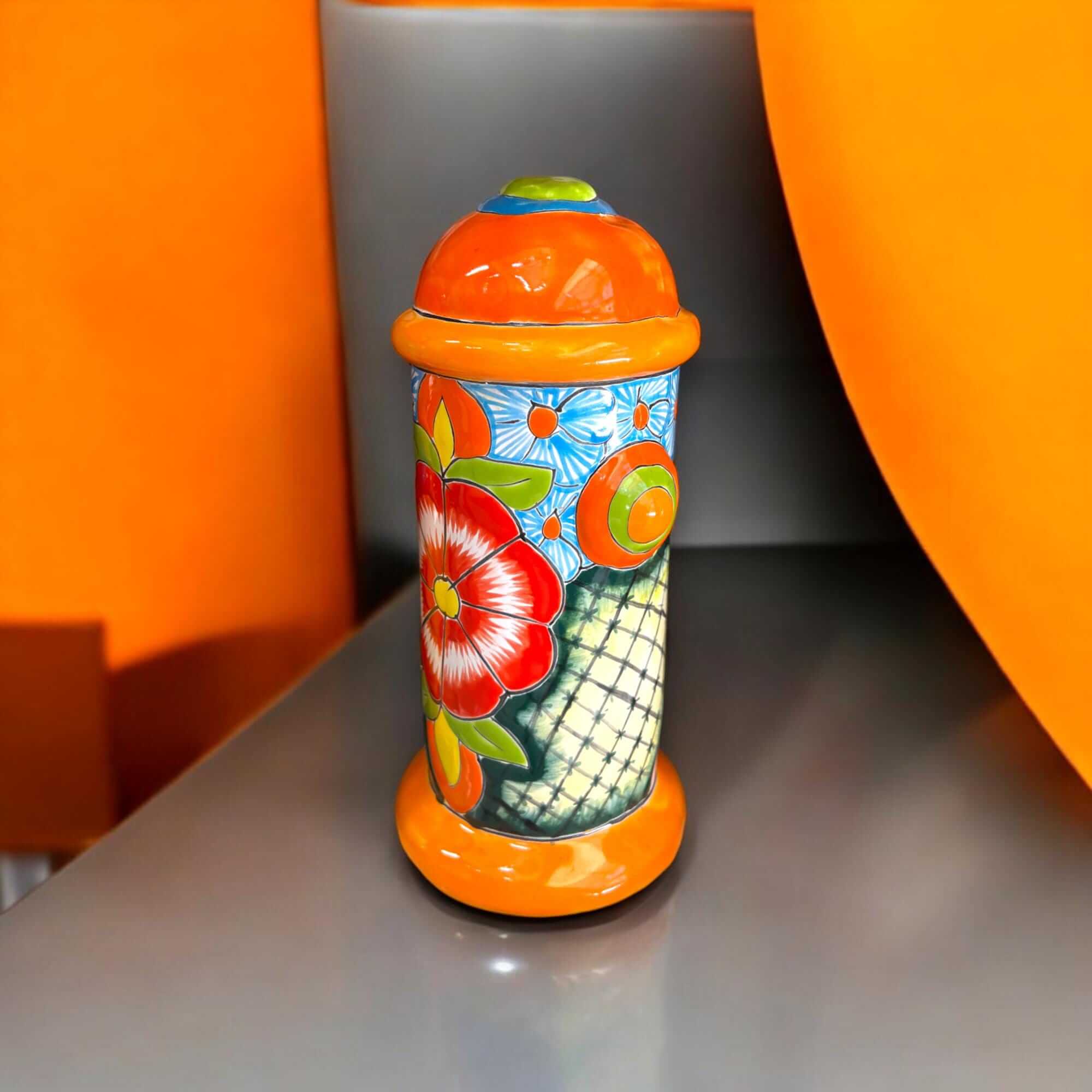 Talavera Fire Hydrant Statue | Hand-Painted Mexican Decor Talavera Statue La Vie Bien Talavera Fire Hydrant Statue | Hand-Painted Mexican Decor