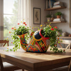 Talavera Fish Planter | Hand - Painted Mexican Ceramic Decor Talavera Planter La Vie Bien Talavera Fish Planter | Hand - Painted Mexican Ceramic Decor
