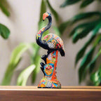 Talavera Flamingo Statue | Hand - Painted Mexican Ceramic Bird Art Talavera Statue La Vie Bien Talavera Flamingo Statue | Hand - Painted Mexican Ceramic Bird Art