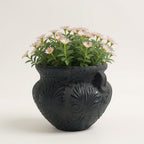 Talavera Floral Pot | Handcrafted Black Design Talavera Flower Pot La Vie Bien Talavera Floral Pot | Handcrafted Black Design