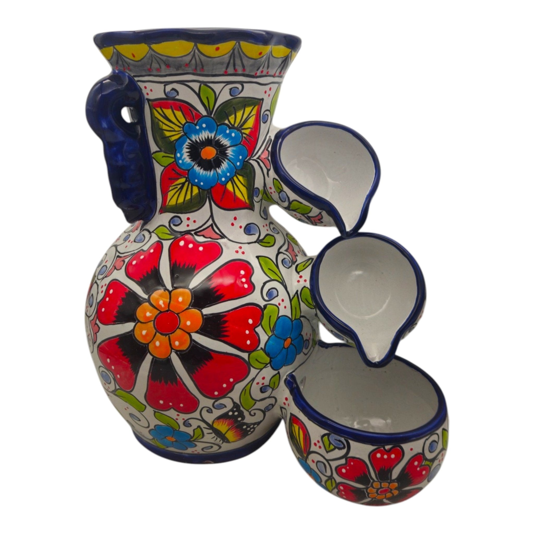 Talavera Floral Water Fountain | Handmade Mexican Art Talavera Fountain La Vie Bien Talavera Floral Water Fountain | Handmade Mexican Art