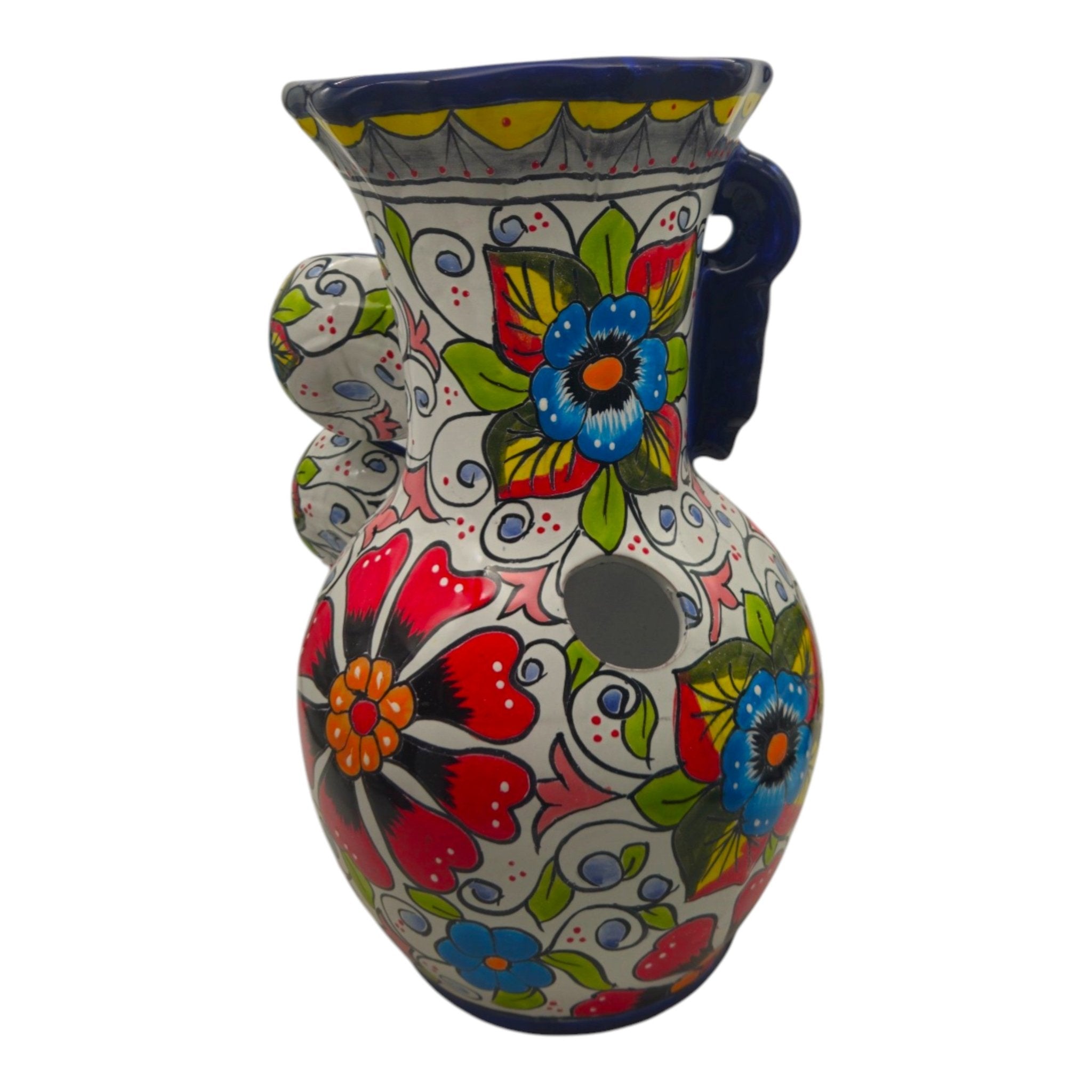 Talavera Floral Water Fountain | Handmade Mexican Art Talavera Fountain La Vie Bien Talavera Floral Water Fountain | Handmade Mexican Art