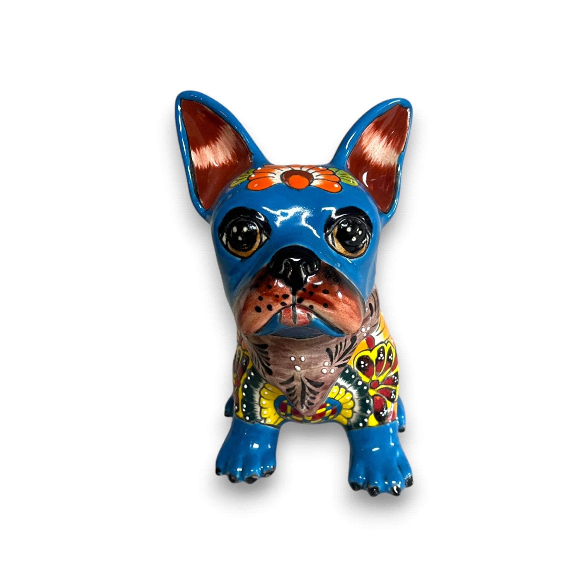 Talavera French Bulldog | Handcrafted Mexican Frenchie Statue Talavera Figurine La Vie Bien Talavera French Bulldog | Handcrafted Mexican Frenchie Statue