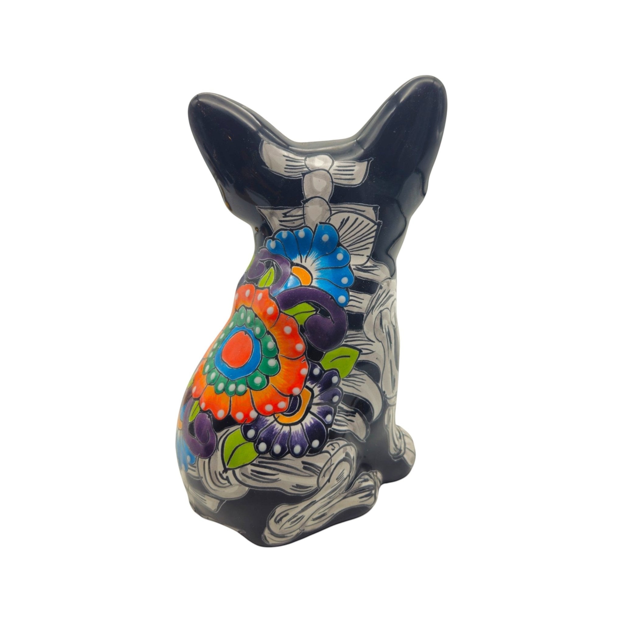 Talavera French Bulldog Statue | Day of the Dead Mexican Decor Talavera Statue La Vie Bien Talavera French Bulldog Statue | Day of the Dead Mexican Decor