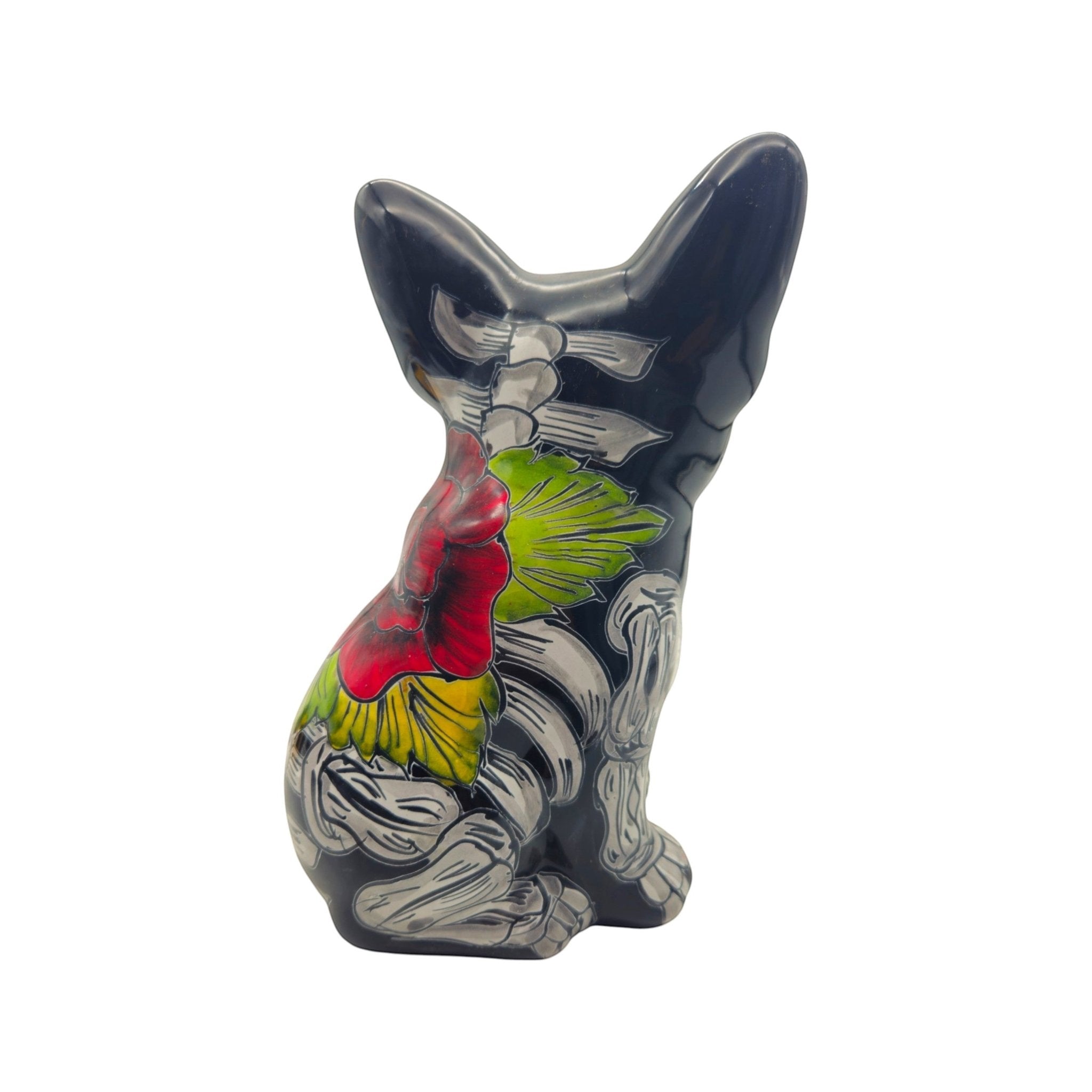 Talavera French Bulldog Statue | Day of the Dead Mexican Decor Talavera Statue La Vie Bien Talavera French Bulldog Statue | Day of the Dead Mexican Decor