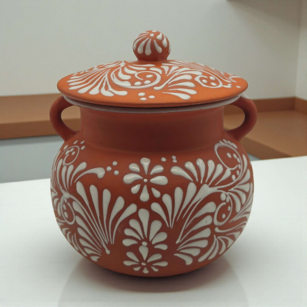 Talavera Frijolero Bean Pot with Lid | Mexican Clay Pot Talavera Frijolero La Vie Bien Talavera Frijolero Bean Pot with Lid | Mexican Clay Pot