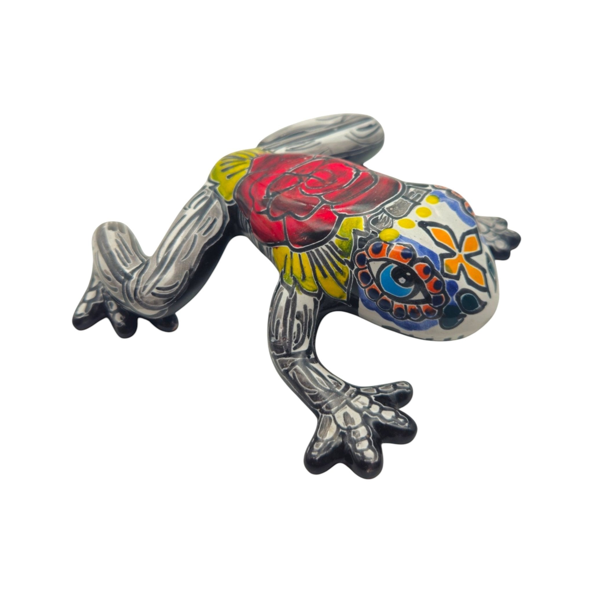 Talavera Frog Figurine | Day of the Dead Wall Art Talavera Wall Art La Vie Bien Talavera Frog Figurine | Day of the Dead Wall Art