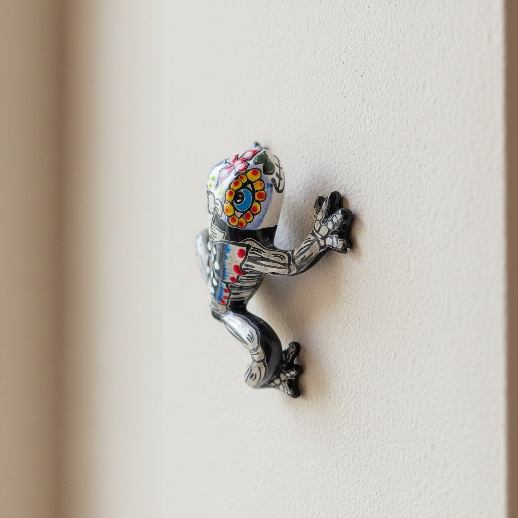 Talavera Frog Figurine | Day of the Dead Wall Art Talavera Wall Art La Vie Bien Talavera Frog Figurine | Day of the Dead Wall Art