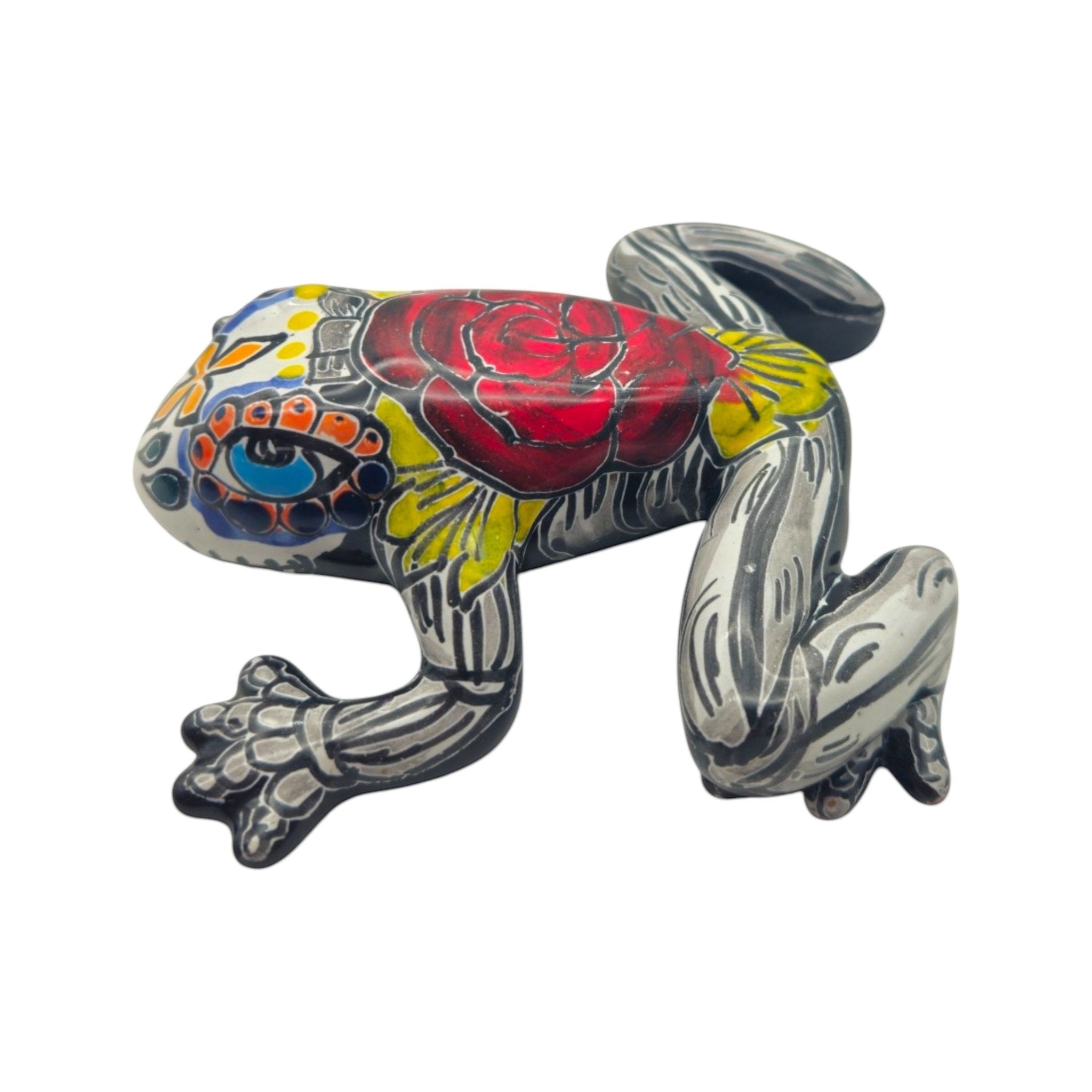 Talavera Frog Figurine | Day of the Dead Wall Art Talavera Wall Art La Vie Bien Talavera Frog Figurine | Day of the Dead Wall Art