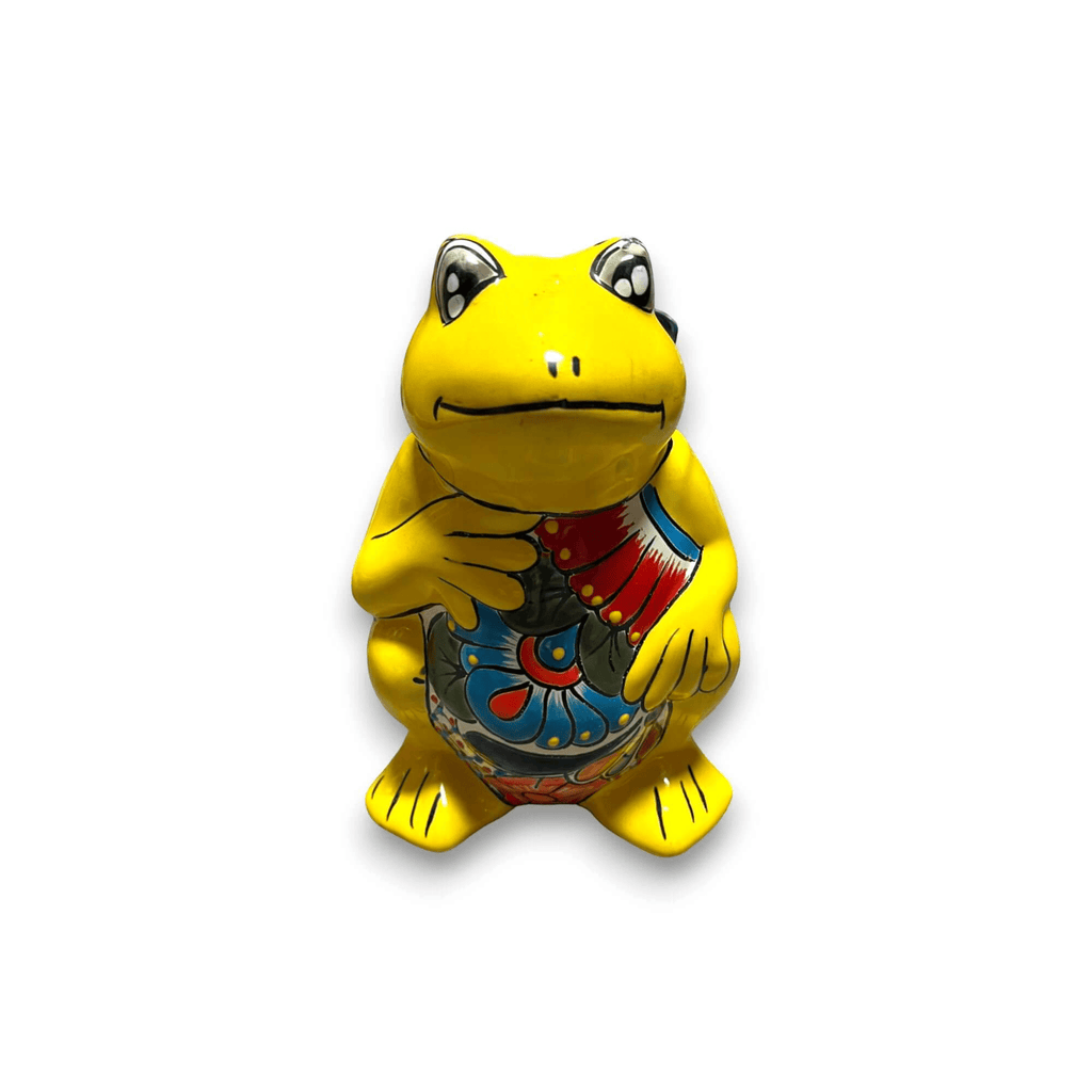 Talavera Frog Planter | Colorful Hand - Painted Mexican Pottery Talavera Planter La Vie Bien Talavera Frog Planter | Colorful Hand - Painted Mexican Pottery