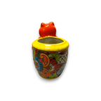 Talavera Frog Planter | Colorful Hand - Painted Mexican Pottery Talavera Planter La Vie Bien Talavera Frog Planter | Colorful Hand - Painted Mexican Pottery