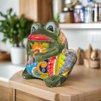 Talavera Frog Planter | Colorful Handmade Mexican Pottery Talavera Planter La Vie Bien Talavera Frog Planter | Colorful Handmade Mexican Pottery