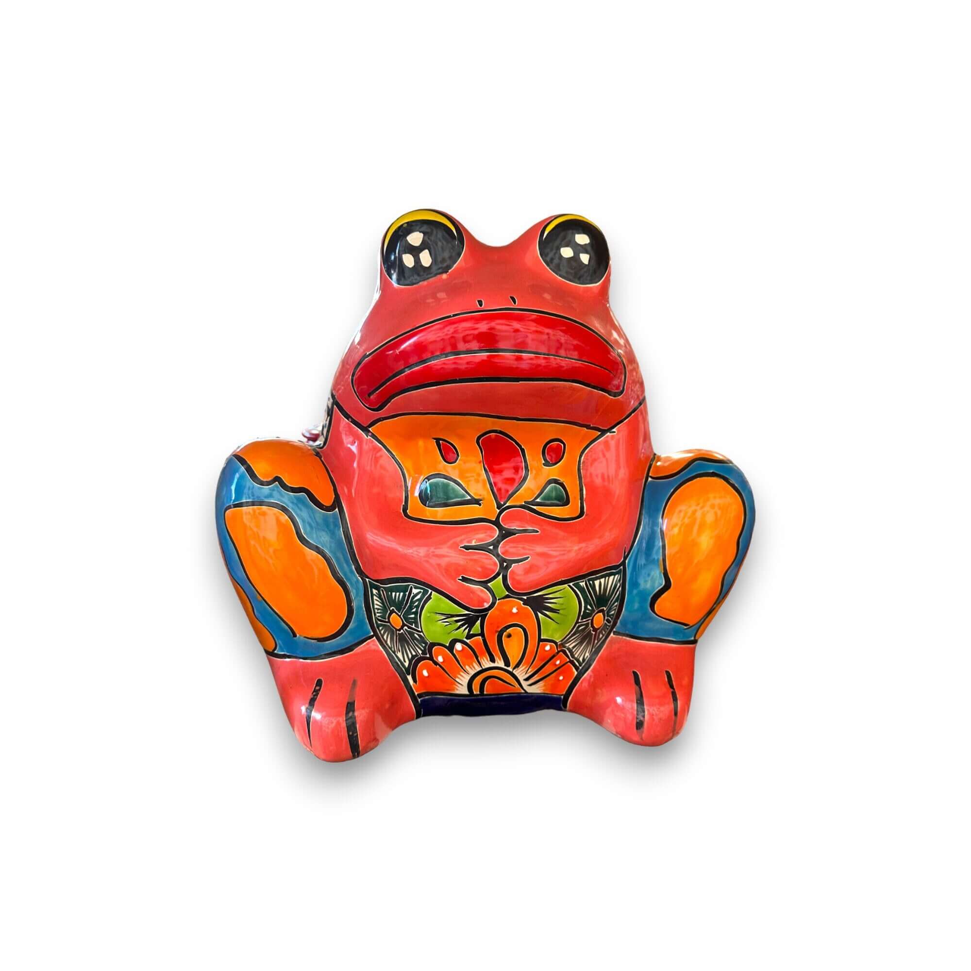 Talavera Frog Planter | Colorful Handmade Mexican Pottery Talavera Planter La Vie Bien Talavera Frog Planter | Colorful Handmade Mexican Pottery