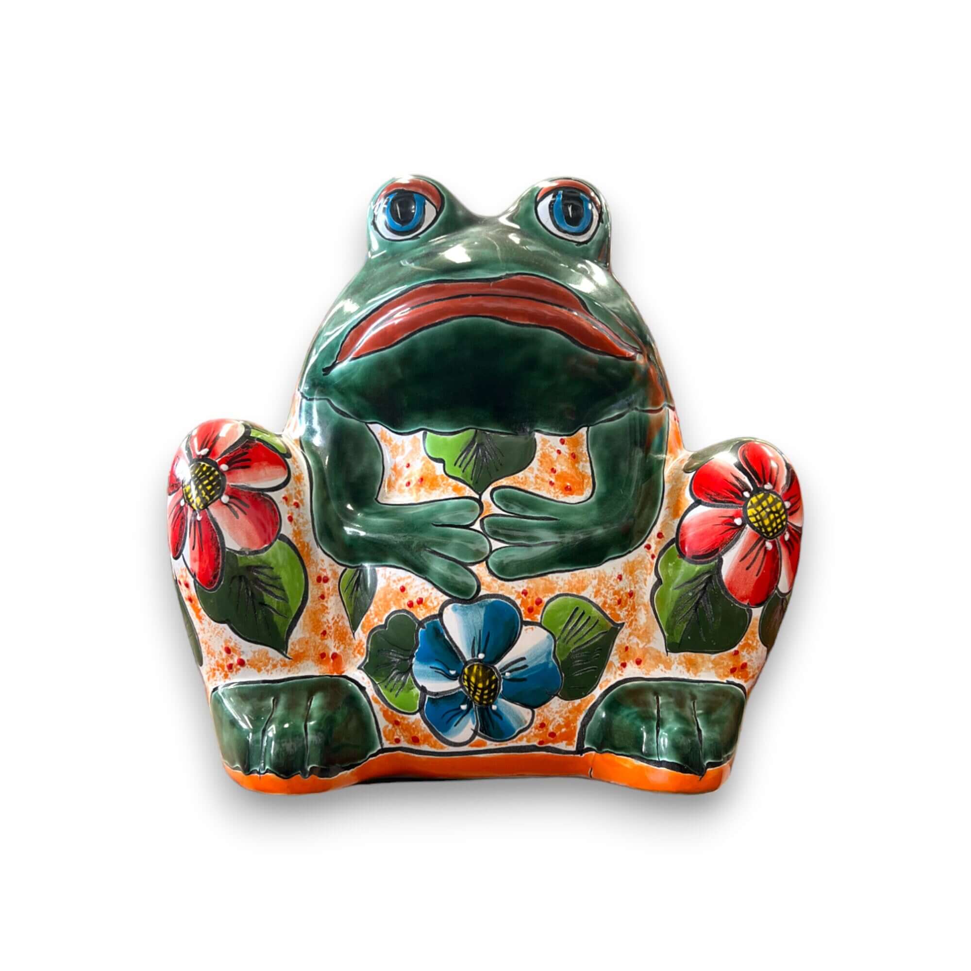 Talavera Frog Planter | Colorful Handmade Mexican Pottery Talavera Planter La Vie Bien Talavera Frog Planter | Colorful Handmade Mexican Pottery