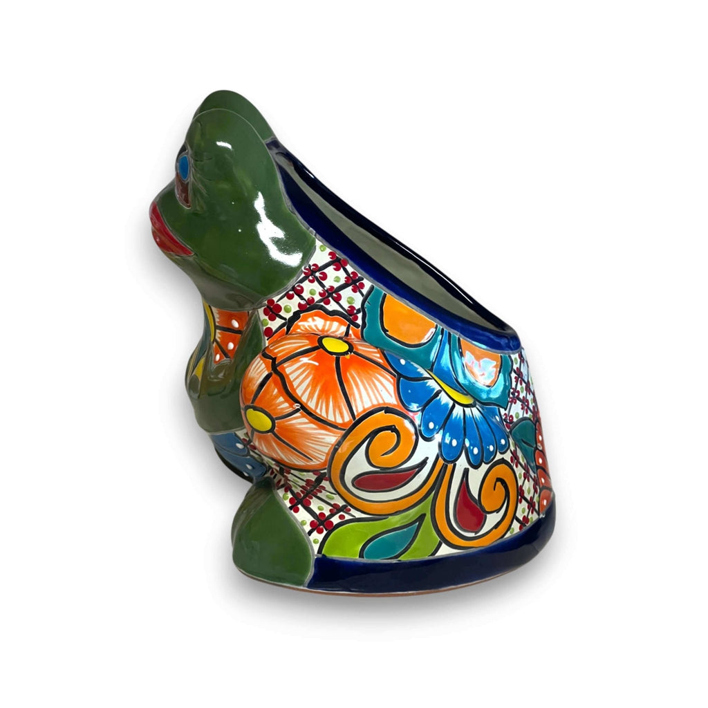 Talavera Frog Planter | Colorful Handmade Mexican Pottery Talavera Planter La Vie Bien Talavera Frog Planter | Colorful Handmade Mexican Pottery