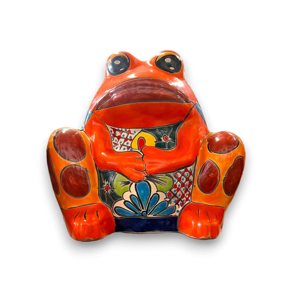 Talavera Frog Planter | Colorful Handmade Mexican Pottery Talavera Planter La Vie Bien Talavera Frog Planter | Colorful Handmade Mexican Pottery