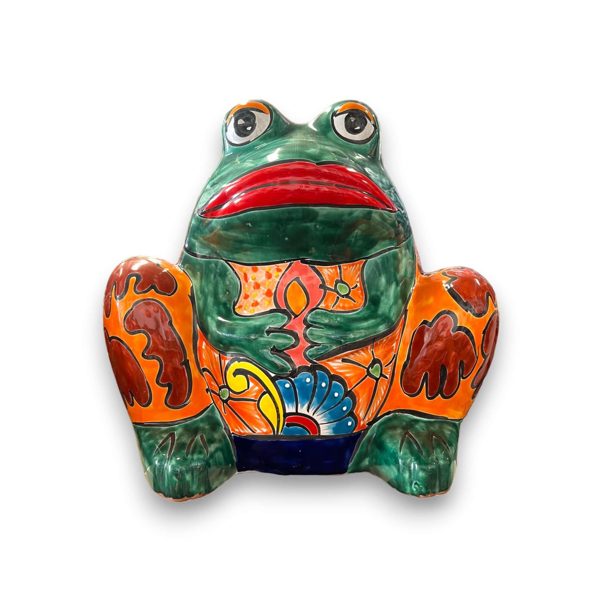Talavera Frog Planter | Colorful Handmade Mexican Pottery Talavera Planter La Vie Bien Talavera Frog Planter | Colorful Handmade Mexican Pottery