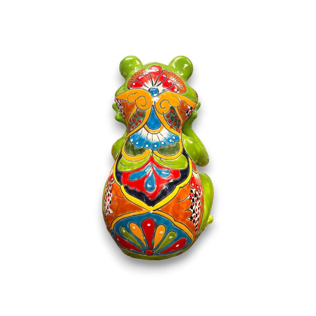 Talavera Frog Statue | Vibrant Hand - Painted Mexican Ceramic Art Talavera Statue La Vie Bien Talavera Frog Statue | Vibrant Hand - Painted Mexican Ceramic Art
