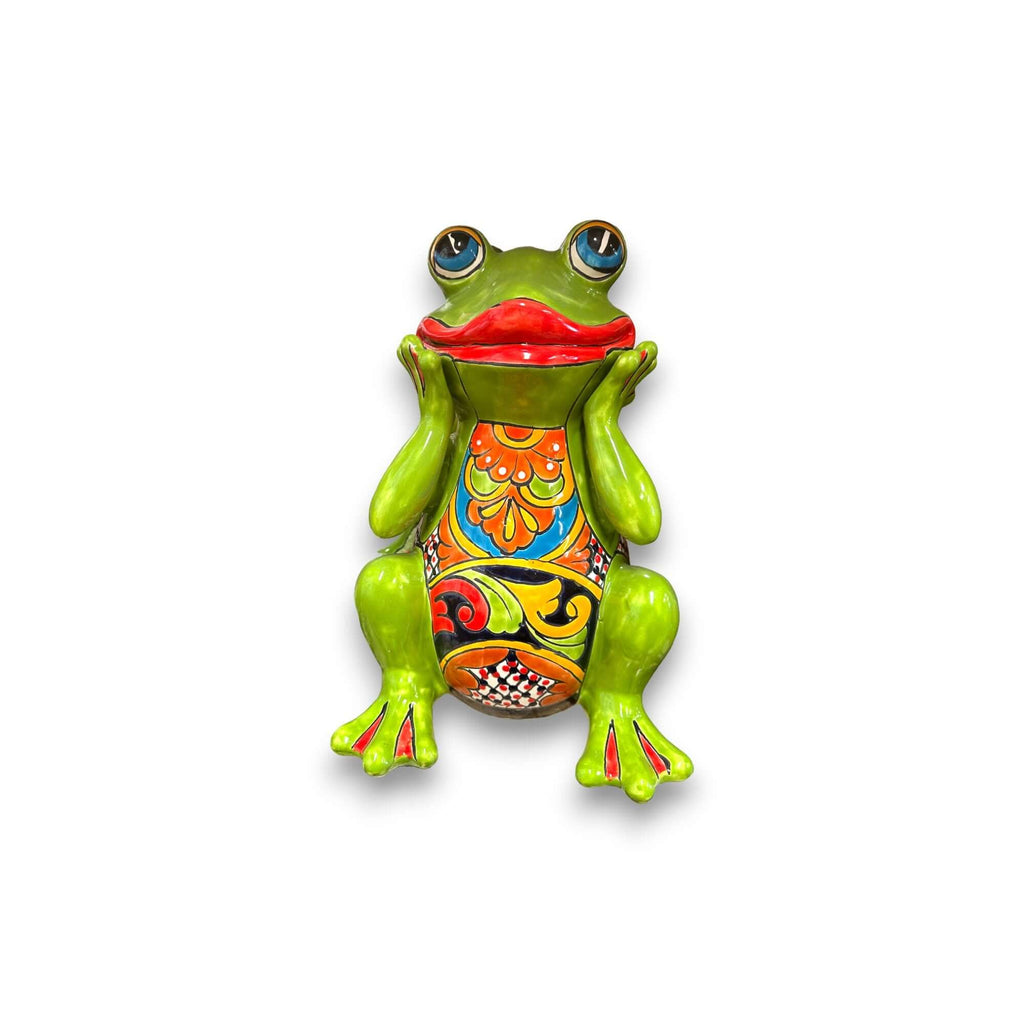 Talavera Frog Statue | Vibrant Hand - Painted Mexican Ceramic Art Talavera Statue La Vie Bien Talavera Frog Statue | Vibrant Hand - Painted Mexican Ceramic Art