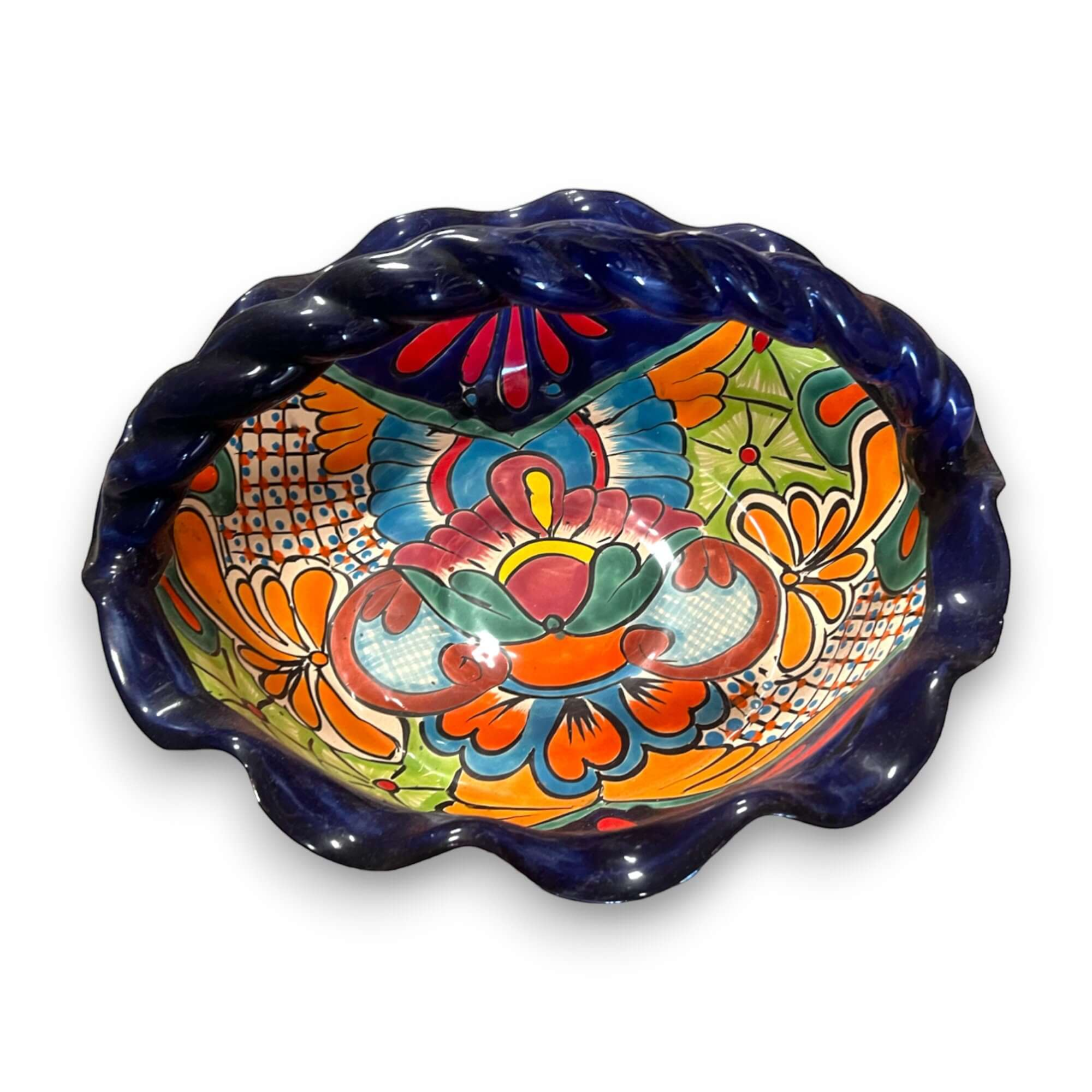 Talavera Fruit Basket | Colorful Hand - Painted Centerpiece Talavera Fruit Basket La Vie Bien Talavera Fruit Basket | Colorful Hand - Painted Centerpiece
