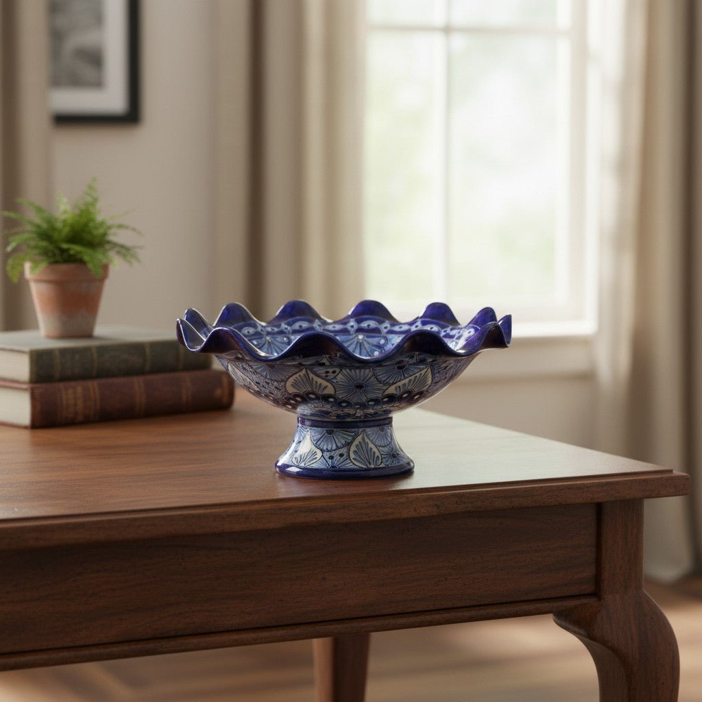 Talavera Fruit Basket | Hand-Painted Mexican Ceramic Centerpiece Talavera Fruit Basket La Vie Bien Talavera Fruit Basket | Hand-Painted Mexican Ceramic Centerpiece