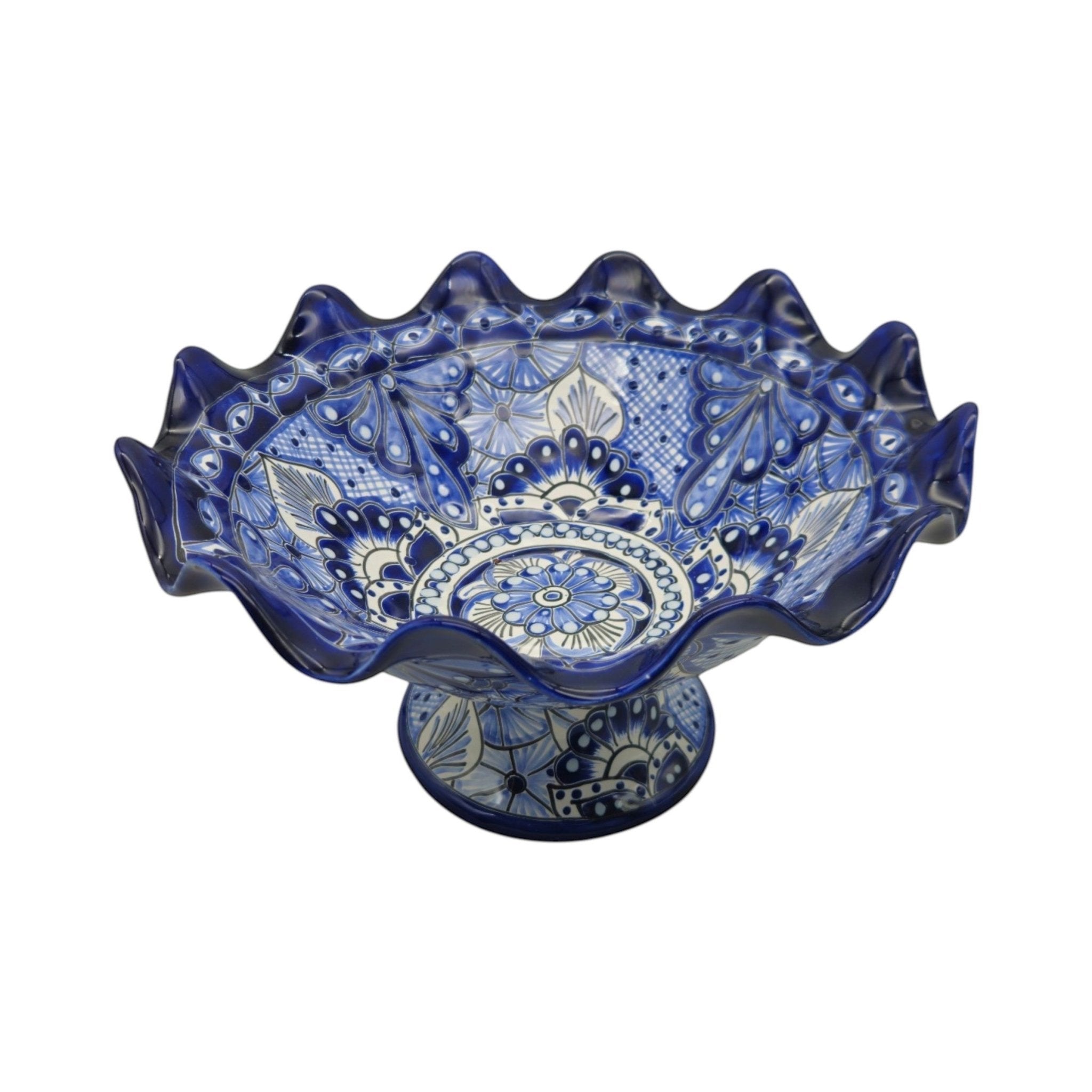 Talavera Fruit Basket | Hand-Painted Mexican Ceramic Centerpiece Talavera Fruit Basket La Vie Bien Talavera Fruit Basket | Hand-Painted Mexican Ceramic Centerpiece