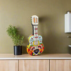Talavera Guitar Statue | Hand - Painted Mexican Folk Art Decor Talavera Statue La Vie Bien Talavera Guitar Statue | Hand - Painted Mexican Folk Art Decor
