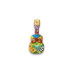 Talavera Guitar Statue | Hand-Painted Mexican Folk Art Decor Talavera Statue La Vie Bien Talavera Guitar Statue | Hand-Painted Mexican Folk Art Decor