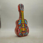 Talavera Guitar Statue | Hand-Painted Mexican Folk Art Decor