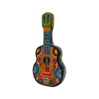 Talavera Guitar Statue | Hand-Painted Mexican Folk Art Decor