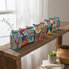 Talavera Hand - Painted Milk Carton | Colorful Mexican Container Talavera Statue La Vie Bien Talavera Hand - Painted Milk Carton | Colorful Mexican Container