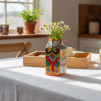 Talavera Hand - Painted Milk Carton | Colorful Mexican Container Talavera Statue La Vie Bien Talavera Hand - Painted Milk Carton | Colorful Mexican Container