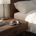 Talavera Sleeping Cat Figurine | Hand-Painted Mexican Decor