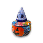 Talavera Jack-o'-Lantern | Mexican Pumpkin with Witches Hat