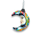 Talavera Crescent Moon Face | Hanging Mexican Wall Art