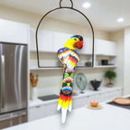 Talavera Hanging Parrot | Colorful Mexican Bird Talavera Statue La Vie Bien Talavera Hanging Parrot | Colorful Mexican Bird