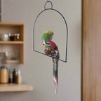Talavera Hanging Parrot | Colorful Mexican Bird Talavera Statue La Vie Bien Talavera Hanging Parrot | Colorful Mexican Bird