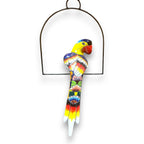 Talavera Hanging Parrot | Colorful Mexican Bird Talavera Statue La Vie Bien Talavera Hanging Parrot | Colorful Mexican Bird