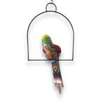 Talavera Hanging Parrot | Colorful Mexican Bird Talavera Statue La Vie Bien Talavera Hanging Parrot | Colorful Mexican Bird