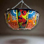 Talavera Hanging Planter | Colorful Hand - Painted Mexican Flower Pot Talavera Flower Pot La Vie Bien Talavera Hanging Planter | Colorful Hand - Painted Mexican Flower Pot