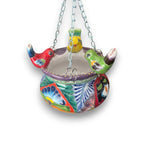 Talavera Hanging Planter with Birds | Small Handmade Ceramic Pot Talavera Planter La Vie Bien Talavera Hanging Planter with Birds | Small Handmade Ceramic Pot