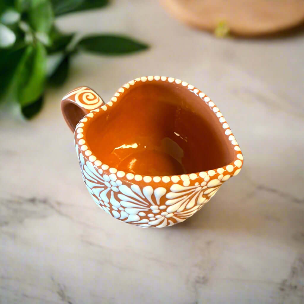 Talavera Heart Mug | Hand - Painted Mexican Coffee Cup Talavera Mug La Vie Bien Talavera Heart Mug | Hand - Painted Mexican Coffee Cup