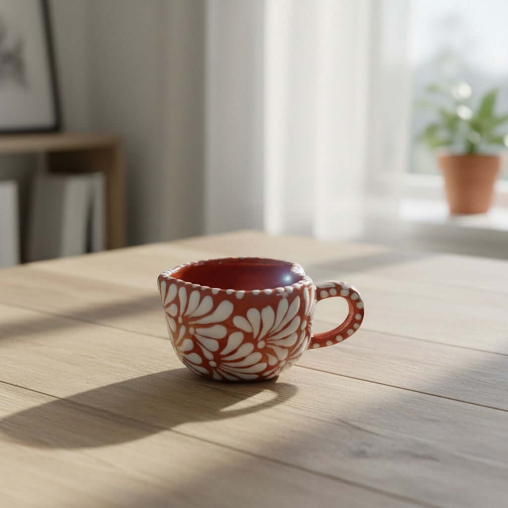 Talavera Heart Mug | Hand-Painted Mexican Coffee Cup Talavera Mug La Vie Bien Talavera Heart Mug | Hand-Painted Mexican Coffee Cup