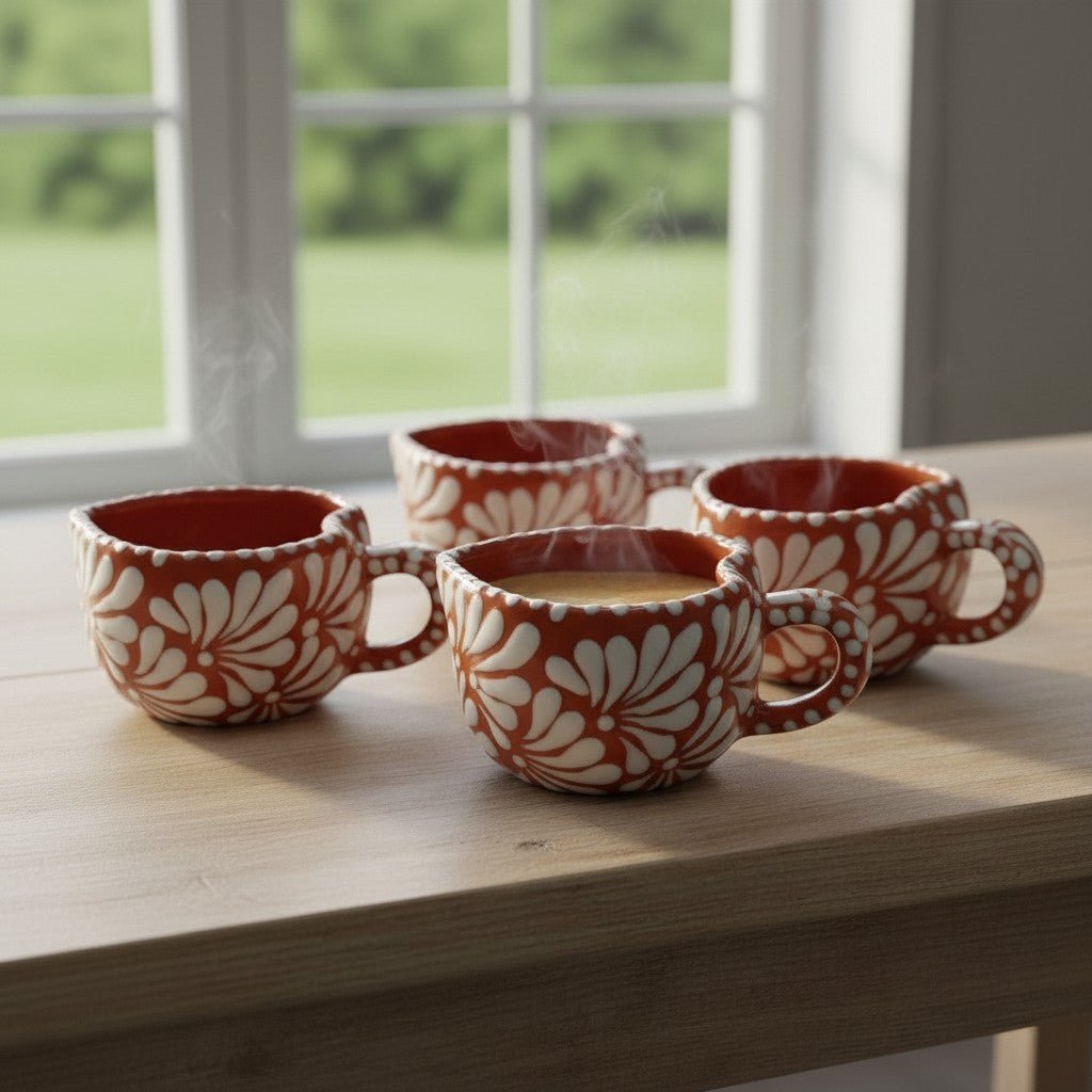 Talavera Heart Mug | Hand-Painted Mexican Coffee Cup Talavera Mug La Vie Bien Talavera Heart Mug | Hand-Painted Mexican Coffee Cup